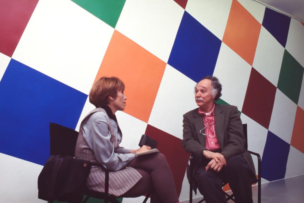 Waldo Balart en una entrevista en la Galería Edurne, 1994.
